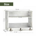 Bathroom Shelf with Hooks Towel Rack with Shelf